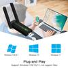 USB-адаптер Wi-Fi, 1300 Мбит/с, двухдиапазонный Wi-Fi-ключ 2,4G/5 ГГц, 802.11 AC, мощная антенна, беспроводная сетевая карта для ПК, ноутбука, драйвер бесплатно