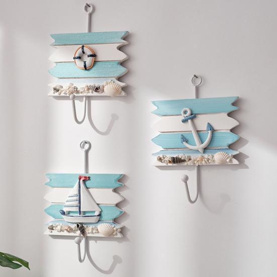 Coat Hook with Hanging Holes No Drilling Needed Hooks Marine Style Iron Wall Hook for Entryway Bathroom Kitchen Keys