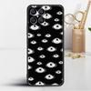Scary Face Eyes Smiley Case For Huawei Honor X8 X9 P50 X7 50 20 8X Play 9A P40 P30 Lite P Smart 2021 Black Phone Coque