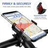 Bicycle Mobile Phone Mount Aluminium Motorcycle Scooter Handlebar Phone Holder for 3.0 - 6.8 Inches