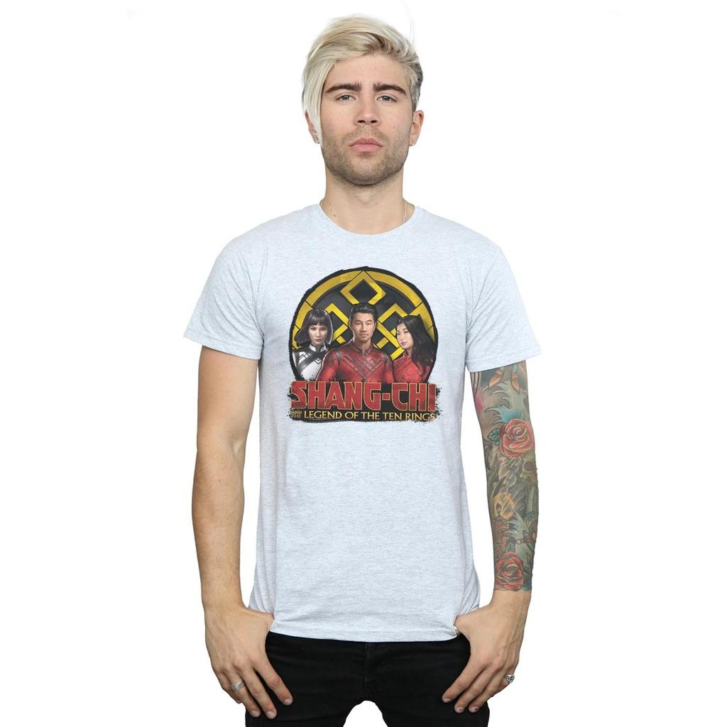 Marvel Mens Shang-Chi And The Legend Of The Ten Rings Group Logo Emblem T-Shirt