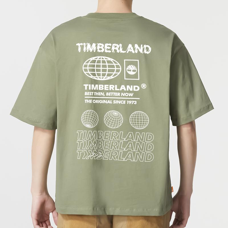 Timberland Футболка с коротким рукавом и круглым вырезом, с буквенным принтом на спине, унисекс, топы Cassel-Green A6QHD590