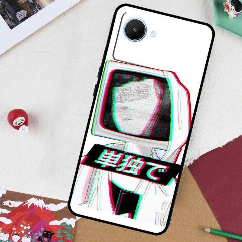 Чехол для Realme 14 Pro Plus 13 10 11 12 GT 6 5 6T GT7 Pro C61 C55 C53 C51 C21Y C25S C67 C75, грустная аниме эстетика, сэнпай