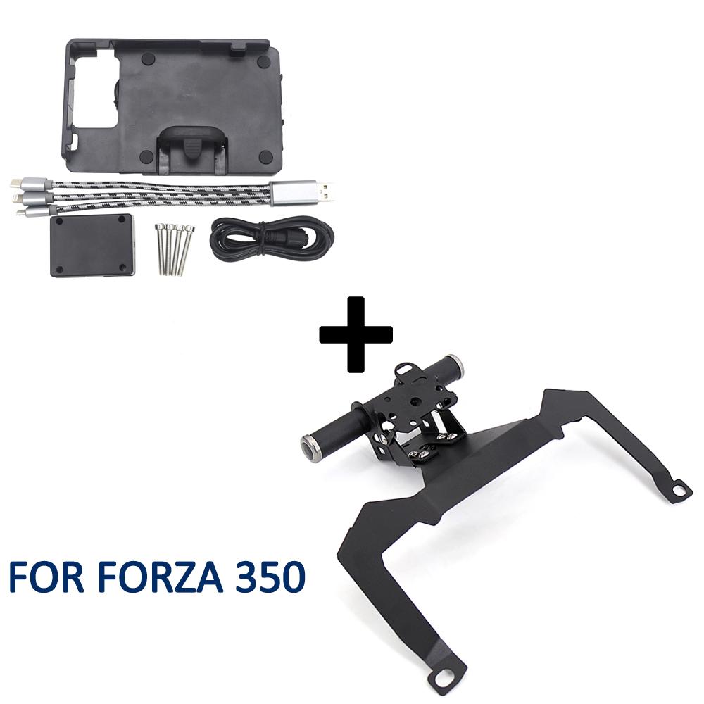 For Honda Forza350 Forza125 Forza 350 125 2021-2025 Motorcycle Front USB Charging Mobile Phone Navigation Bracket GPS Mount