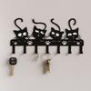 Nordic Cat Wall Hat Hanger Black Clothes Storage Rack Save Space Key Holder  Bathroom