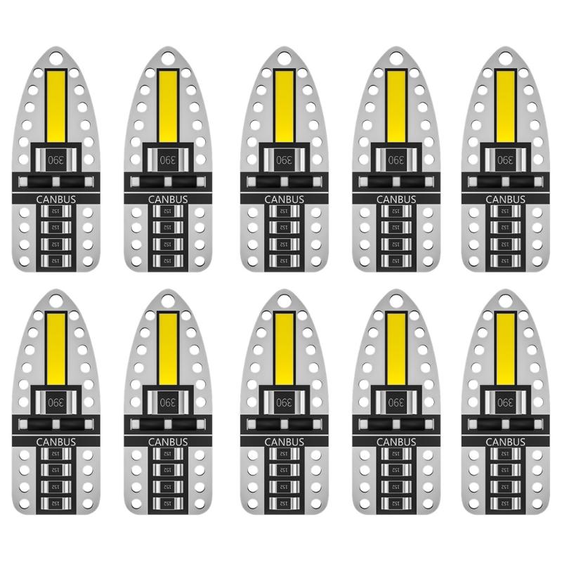 10/4 шт. W5W T10 светодиодные лампы Canbus 168 194, внутренние боковые фонари заднего хода, без ошибок, 6000K, супер яркий белый