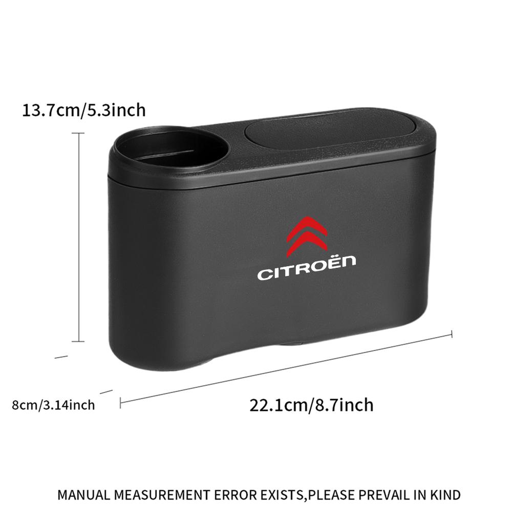 ABS Car Door Side Hanging Trash Can With Water Bottle Holder Trash Bin For Citroen C1 C3 C4 C4L C5 C6 VTS C-ELYSEE C4L DS3 DS ZX