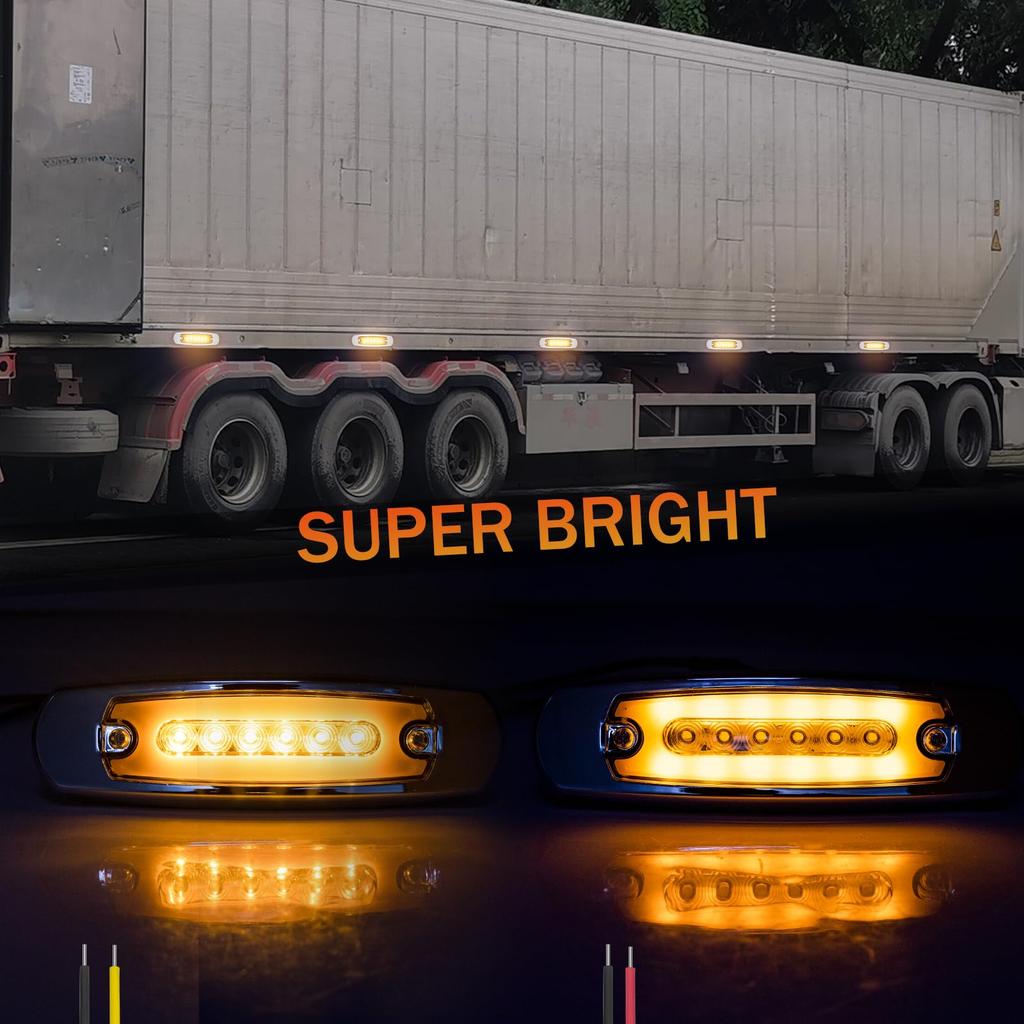 X-STYLE Боковой габаритный фонарь, LED, 12 В, 24 В, Постоянный свет + Последовательный динамический желтый,