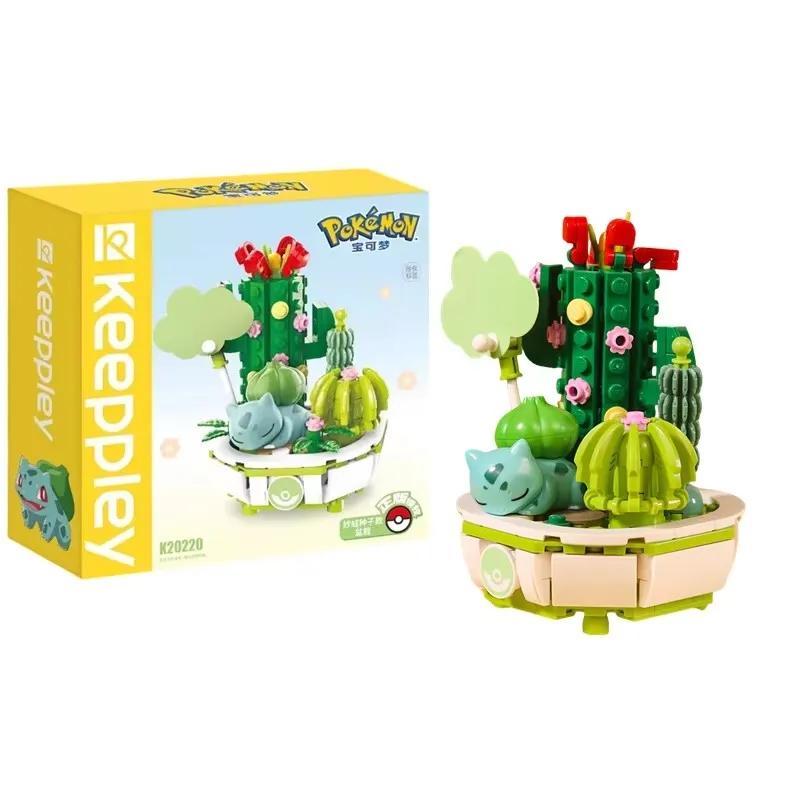 Pokemon Building Block Pikachu Charmander Squirtle Plant Potted Jigglypuff Mini Scene Model Brick Figure Toys For Christmas Gift
