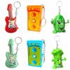 Luminous Retro Guitar Music KeyChain With Light Watermelon Music Keychain  Bag Pendant