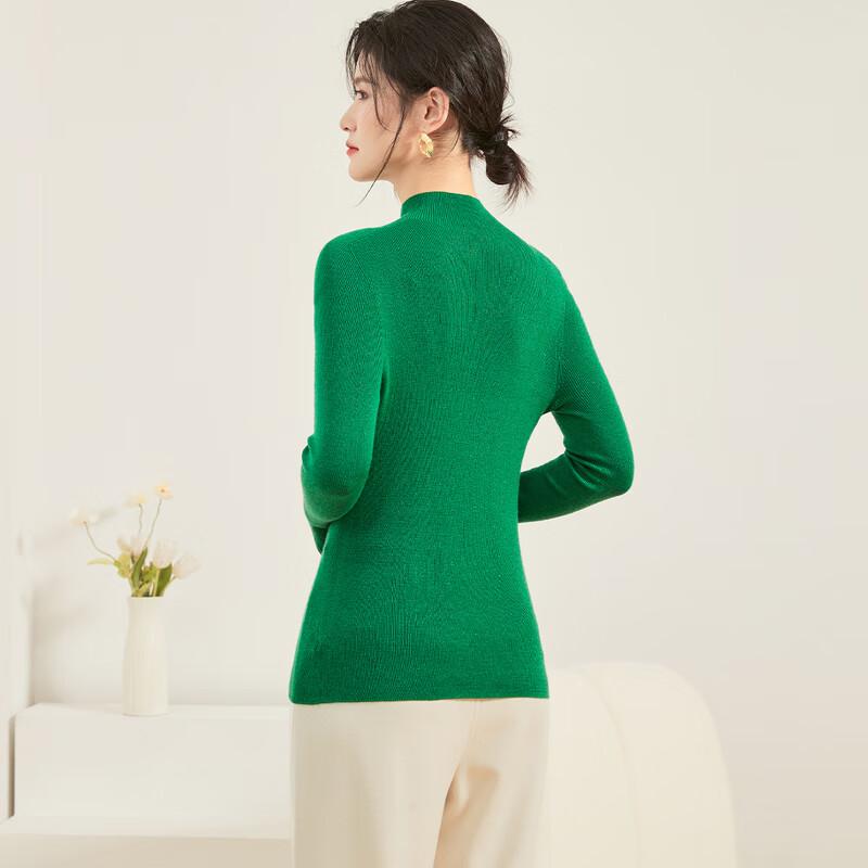 Jinju Women's Semi-High Collar Wool Sweater