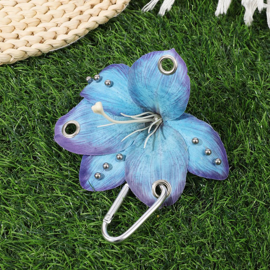 Tropical Beach Tote Accessory Hawaiian Flower Plumeria Bag Charm Hibiscus Rhinestone Purse Ornament Combo Set Bag Charm