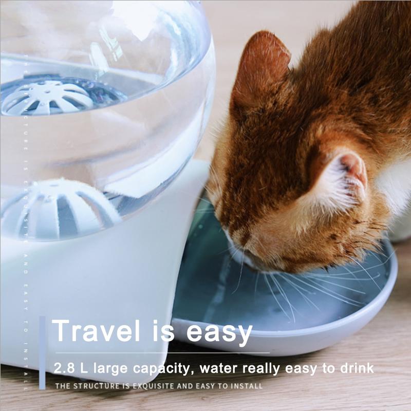 2.8L automatic fountain for pets water feeder bowl for dogs water dispenser water dispenser large puddle without electricity | dog food
