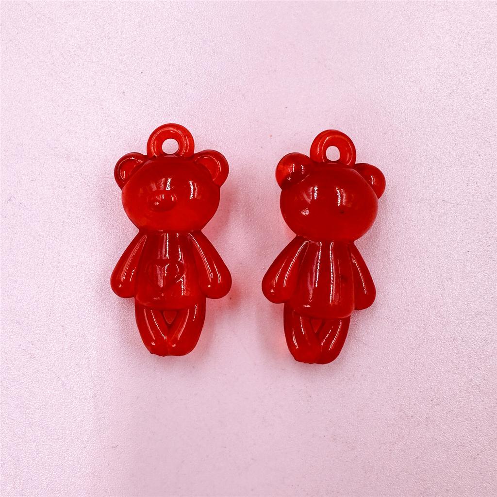 5 шт. 21*39,5 мм модные акриловые стоящие бусины в виде медведя кулон DIY материал ручной работы для производства ювелирных изделий
