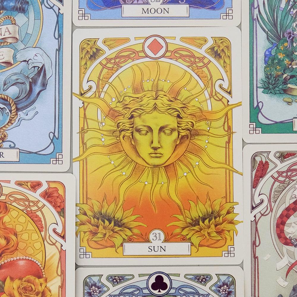 Romantic Lenormand Oracle 10.5*7.5cm Floral Motifs of The Art Nouveau Style 37 Pcs Cards (with 1 Special Card)