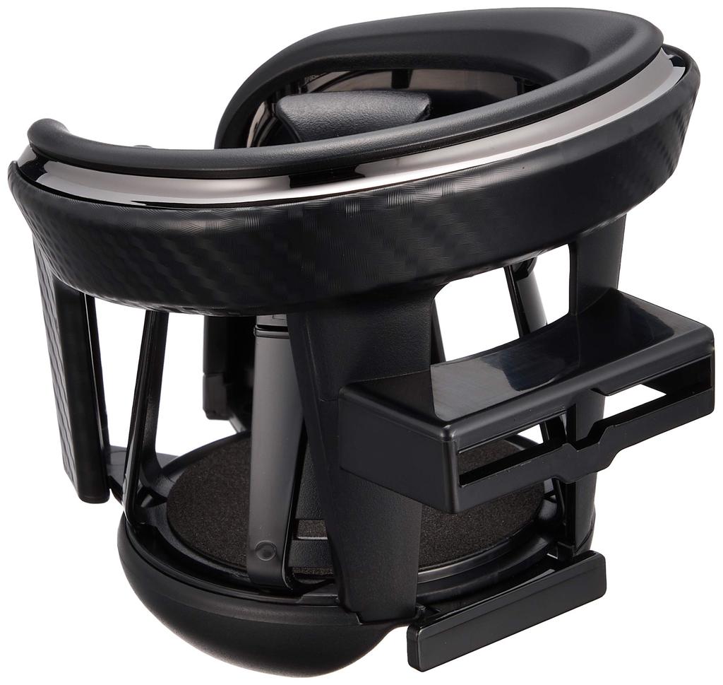 Carmate DZ373 Держатель для стаканов Quattro X для автомобилей, Подстаканник, Металлик в стиле карбон (Покрытый),