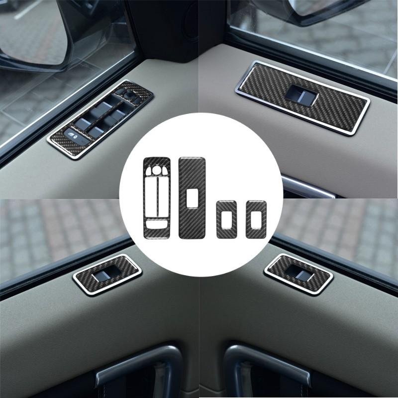 Car Air Conditioning Vent Armrest Cup Holder Stop Panel For Land Rover Discovery Sport 2015- Carbon Fiber Sticker