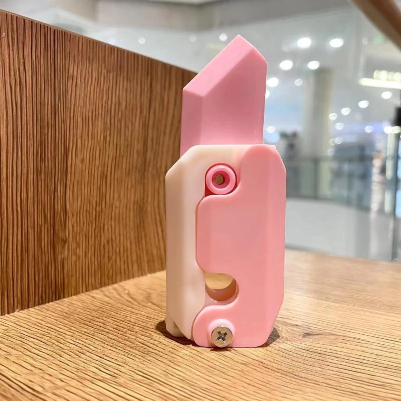 3D Печатная Морковка Гравитационные Ножи Игрушки-Антистресс Бабочка Складной Нож-Коготь Пластиковый Редис Пистолет Подарок для Парня