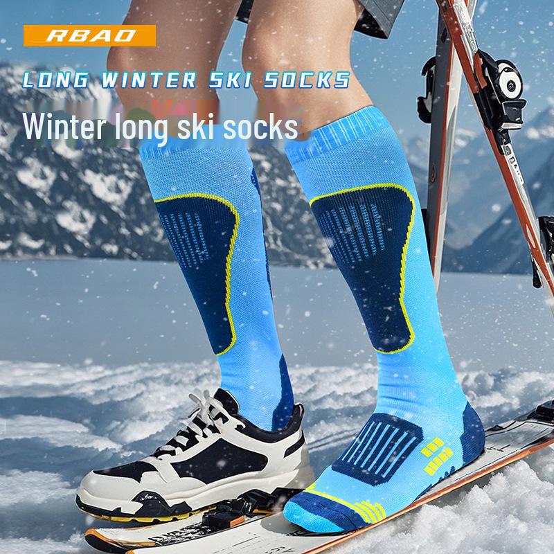 «Унисекс, длинные носки для катания на лыжах и походов — теплые, плотные, махровые, функциональные для занятий спортом на открытом воздухе осенью/зимой».