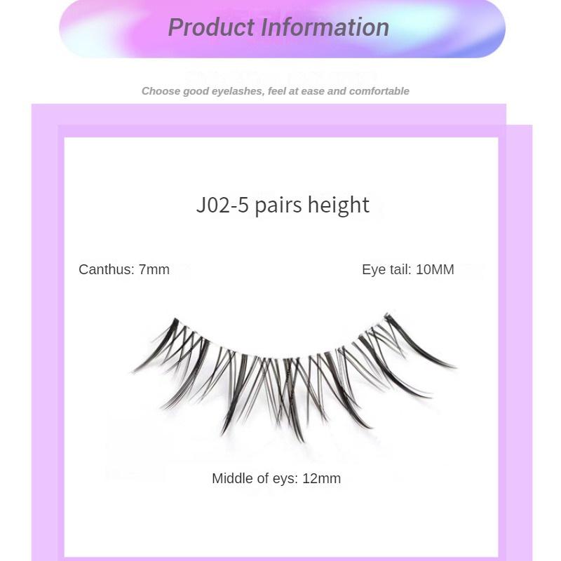 5 пар набора наращивания завитых ресниц. Различные стили повседневной природы. Накладные ресницы и макияж для ресниц. Специальные инструменты. Клей для ресниц.