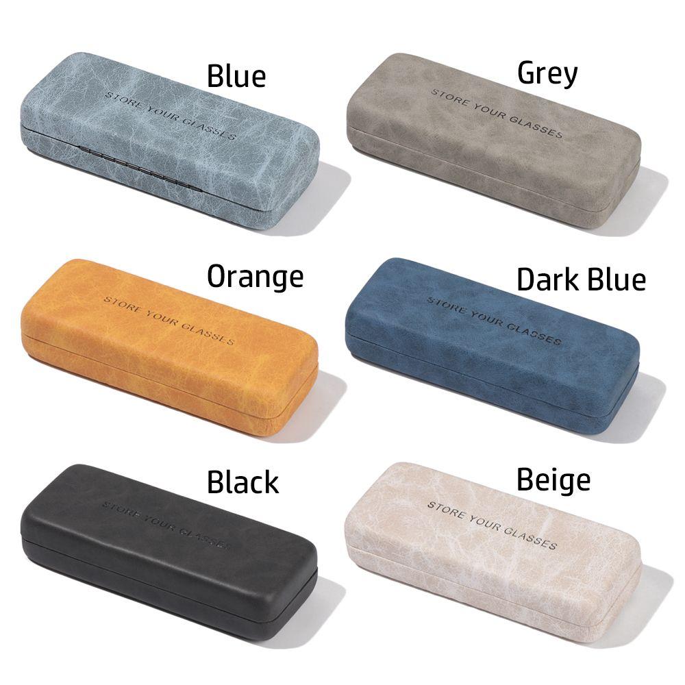 Мужской Женский Стальной Кожаный Портативный Футляр для Очков Футляр для Очков для Чтения Футляры для Очков Футляр для Очков