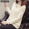 Spring and Autumn Women's Sweater Lace Knitwear Long Sleeve Knitwear Hollow Loose Versatile Women's Sweater Undercoat