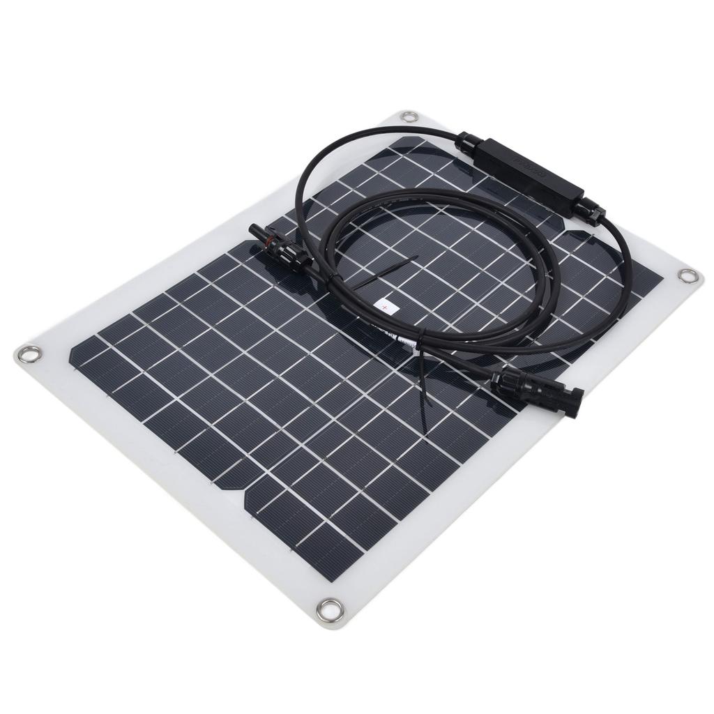 2Pcs 15W Solar Panel Monocrystalline Silicon Solar Panel Photovoltaic Module 50A Controller for Car