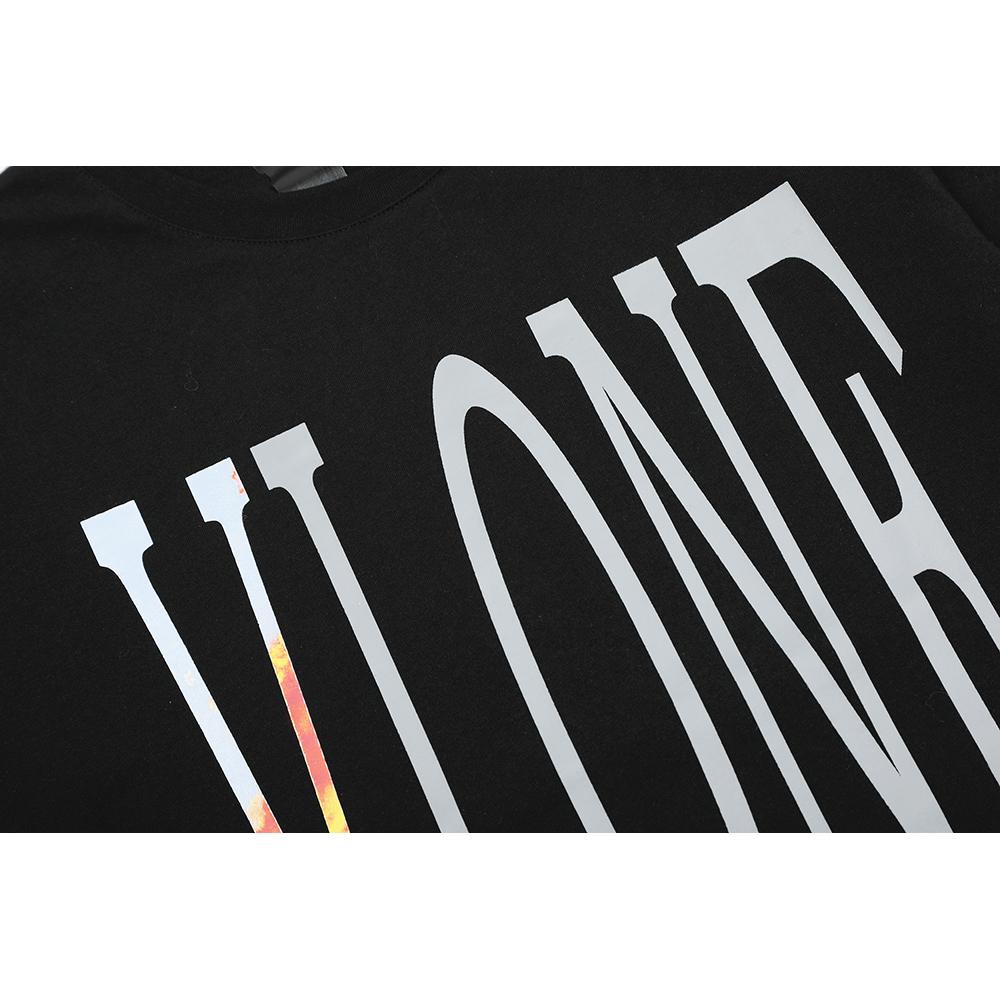 Vlone Оверсайз футболка с принтом City Fire V, мужская и женская, повседневная, хип-хоп, стритвир, с коротким рукавом