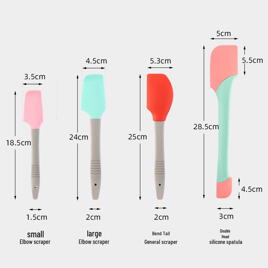 Новый двухцветный силиконовый скребок-лопатка для выпечки и смешивания