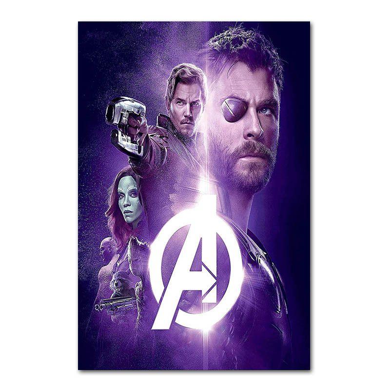 Роскошный плакат героя Marvel из шелковой ткани для декора спальни и кабинета