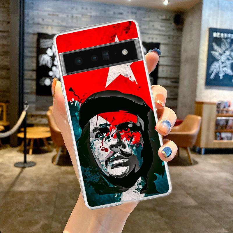 Чехол для телефона с Че Геварой для Google Pixel 9 8 7 6 8A 7A 6A 5 4 5A 4A 3A Pro XL мягкий прозрачный корпус TPU прозрачная крышка