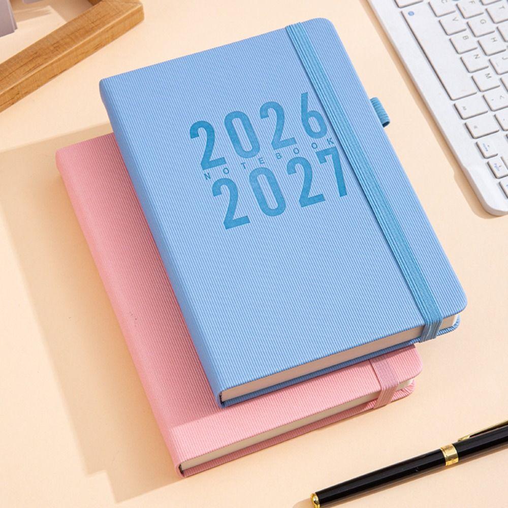 Pu Leather A5 Agenda Planning Notebook 12 Months To-do List Notebook Stationery