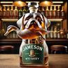 Funny French Bulldog Whiskey Bottle, Humor Novelty Decanter, Creative Gift, 250ml Clear Glass