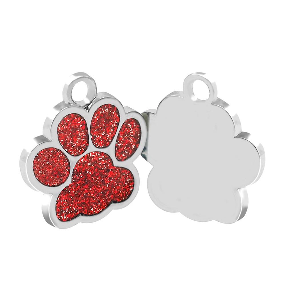 Pet Supplies Dog Paw Print Anti-lost Tag Zinc Alloy Loose Powder Pendant Accessories