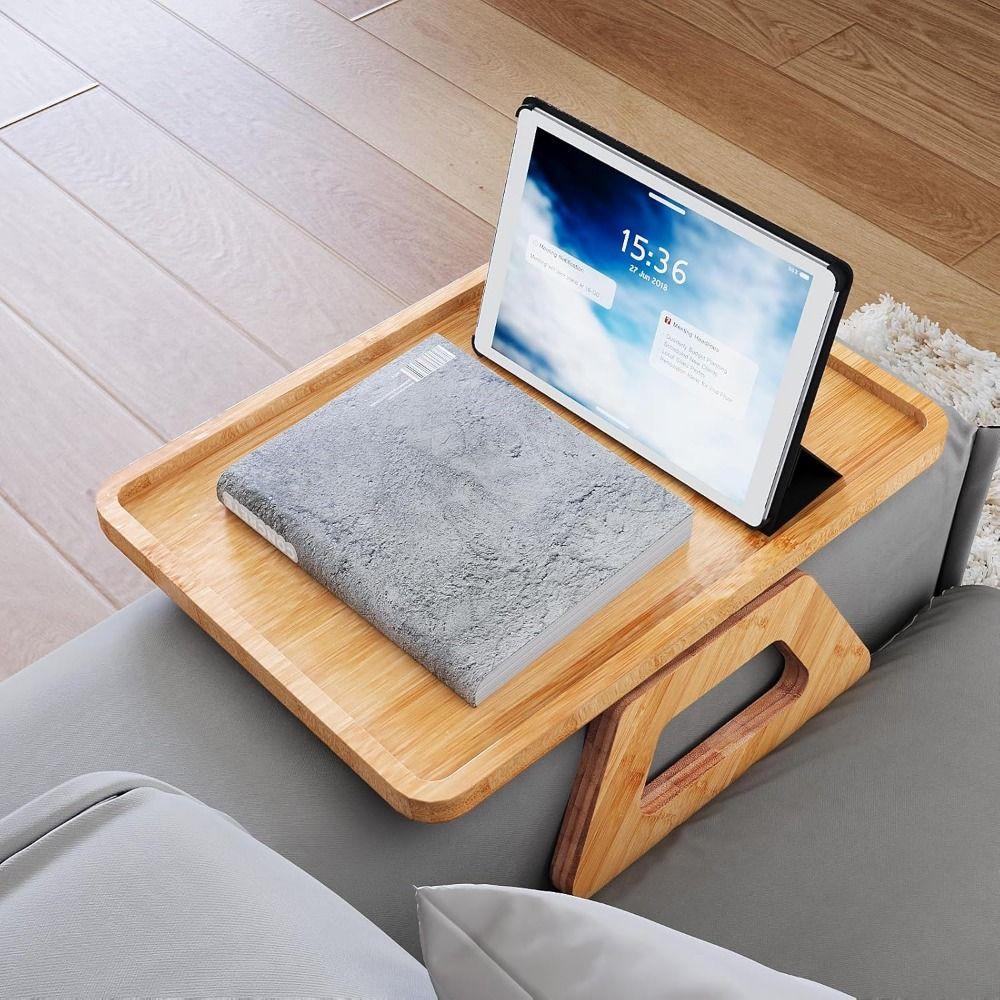 Нескользящий поднос для дивана, подставка для подлокотника, органайзер для дивана, складной деревянный столик для дивана, закуски