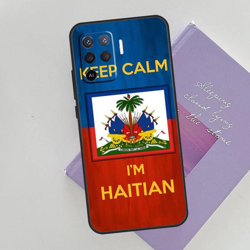 Haiti Haitian Flag Phone Case For Oppo A74 A53 A54 A94 A15 A16 A17 A52 A72 A76 A96 A57S A58 A78 A98 Back Cover