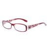 Ladies Spring Hinged Flower Printing Resin Reading Glasses