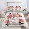 Постельное белье с цветочным принтом, розовый комплект постельного белья с макияжем и наволочкой, романтичный модный подарок для девочек и женщин, комплект пододеяльника