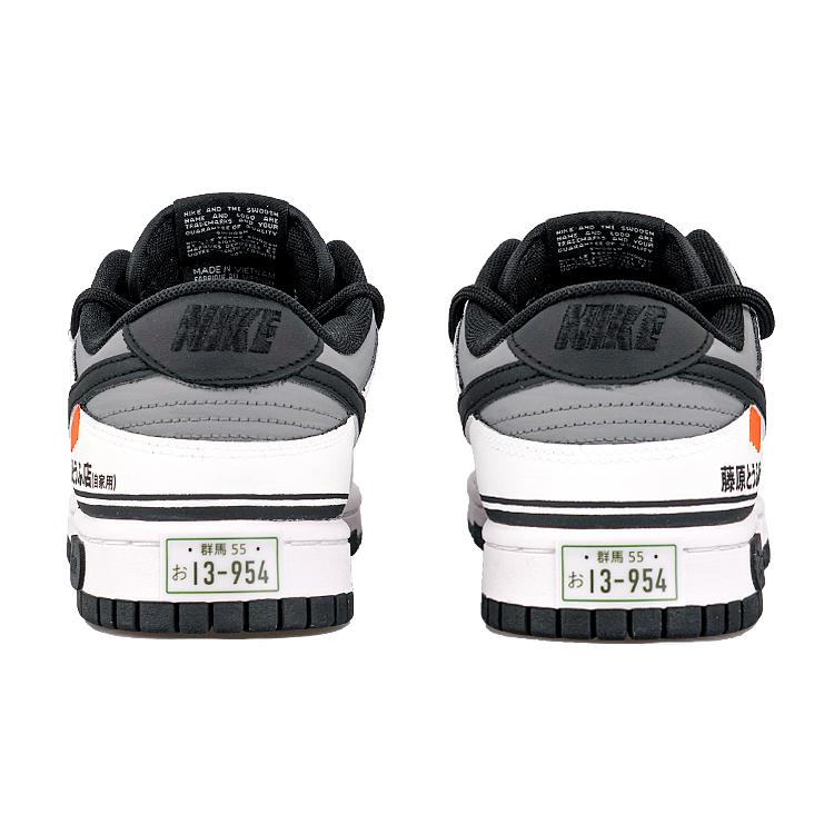 Nike Кроссовки Dunk RISK Racing Theme, Акияма Нескользящие Легкие Низкие Кеды для Скейтборда Мужские Черно-Белые DJ6188-002(Команда27-)
