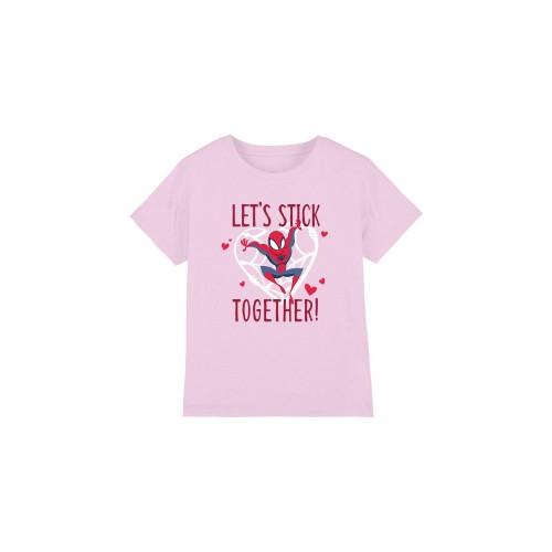 Spider-Man Childrens/Kids Stick Together Valentine`s Day T-Shirt