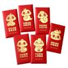 6pcs Traditional 2025 Snake Year Red Envelopes Chinese Style Money Packet Red Pocket  Kids Gift