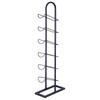 Черная металлическая винная полка на 6 бутылок 27x13x84,5 см