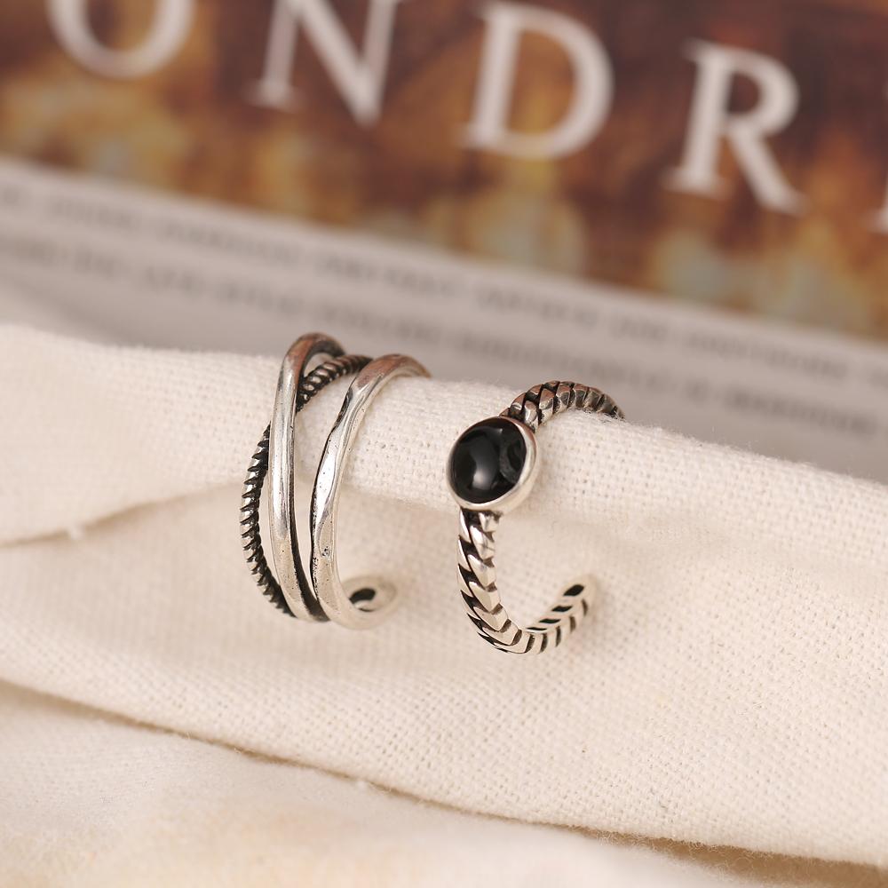 2024 Открытое кольцо в стиле хип-хоп с геометрическим рисунком, индивидуальное кольцо, модное кольцо в нейтральном тренде в стиле панк