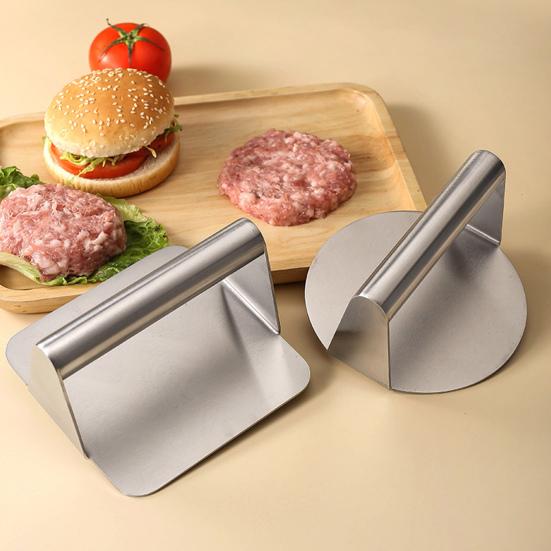 Burger Press Non-stick Kitchen Tool Easy To Clean Stainless Steel Bacon Presser Smasher Excellent DIY Labor-saving