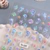 Cartoon Ocean Nail Art Stickers Relief 5D Summer Starfish Seashell Colour Nail Decals Decoration Accessories Diy