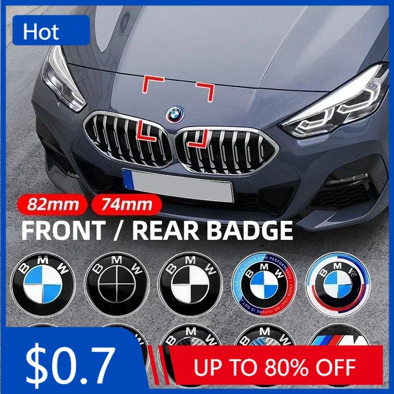 HLQB7 NEW Hot 1pcs 74mm 82mm Car Front Hood Emblem Rear Badge logo for BMW E87 E30 E46 E28 E34 E39 E60 F02 F18 F35 G20 G03 G05 F10 E93