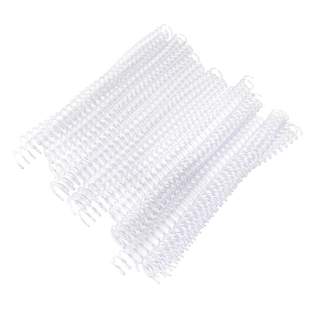 20pcs 30 Hole LoosE Leaf Plastic Binding Ring Spring Spiral Rings for A4 Paper 19mm Transparent