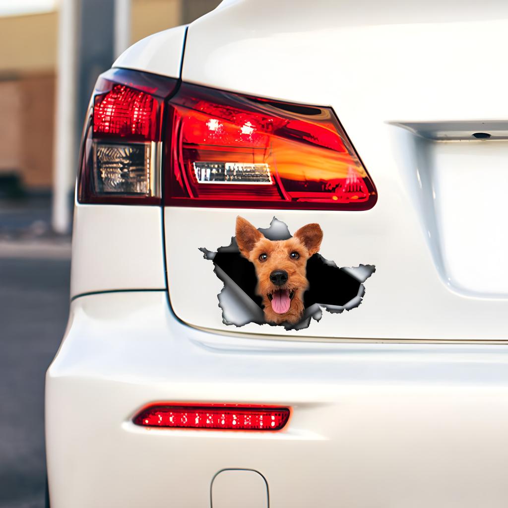 Welsh Terrier Car Stickers Funny Waterproof Vinyl Decal Motorcycle Decorative Accessories, Used for Car, Motorcycle, Laptop, Van