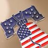 250th Anniversary Brooch Pin Commemorative Medal National Flag Brooch 3D Relief Liberty Bell Stars Stripes Enamel Pin Jewelry