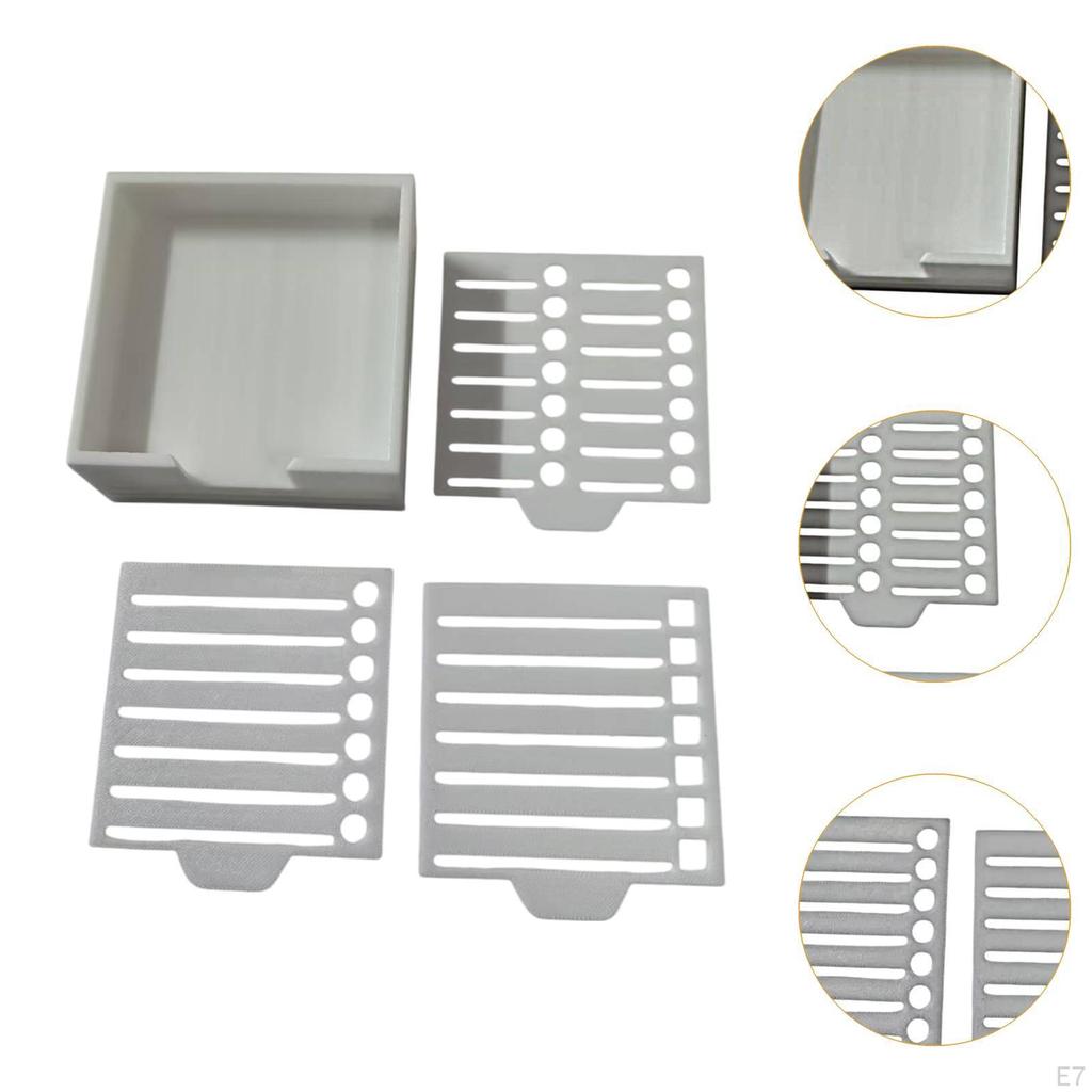 Sticky Note Holder with Stencil Memo Dispenser Easy To Use Business Card Office Desk